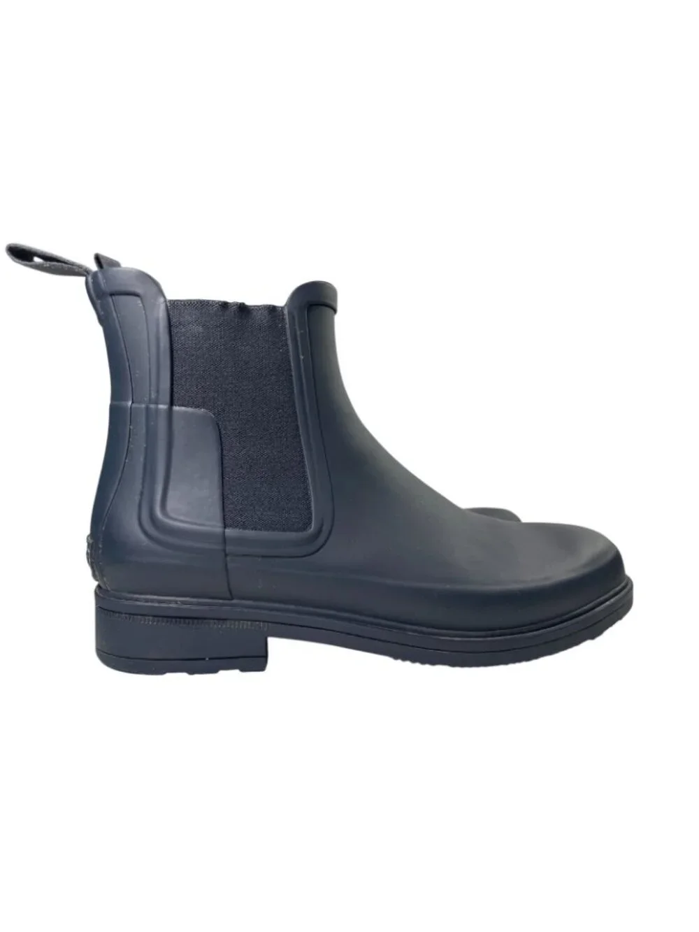 Hunter Mens Original Chelsea Ankle Boots 9 Dark Navy Pull On Bootie Waterproof